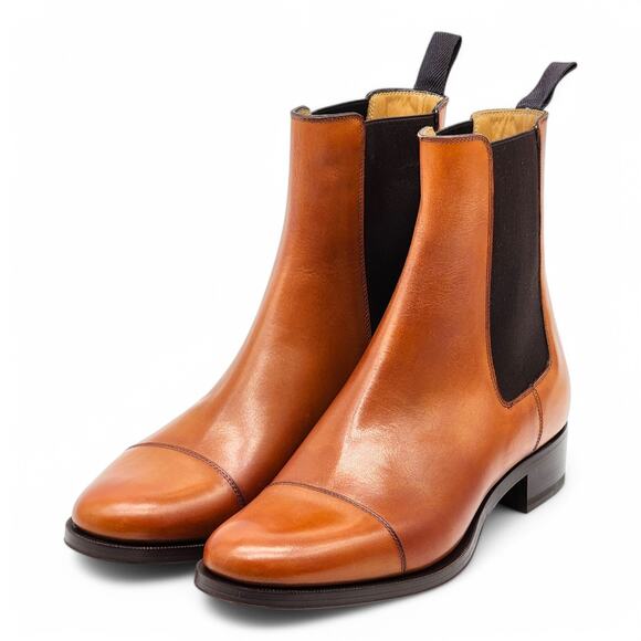 Christian Louboutin Antonio Chelsea Boots Brown Leather EU 40.5 US 7.5 NWB $1350 main image 5